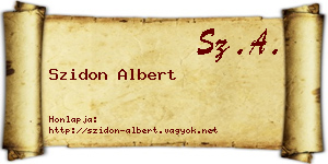Szidon Albert névjegykártya